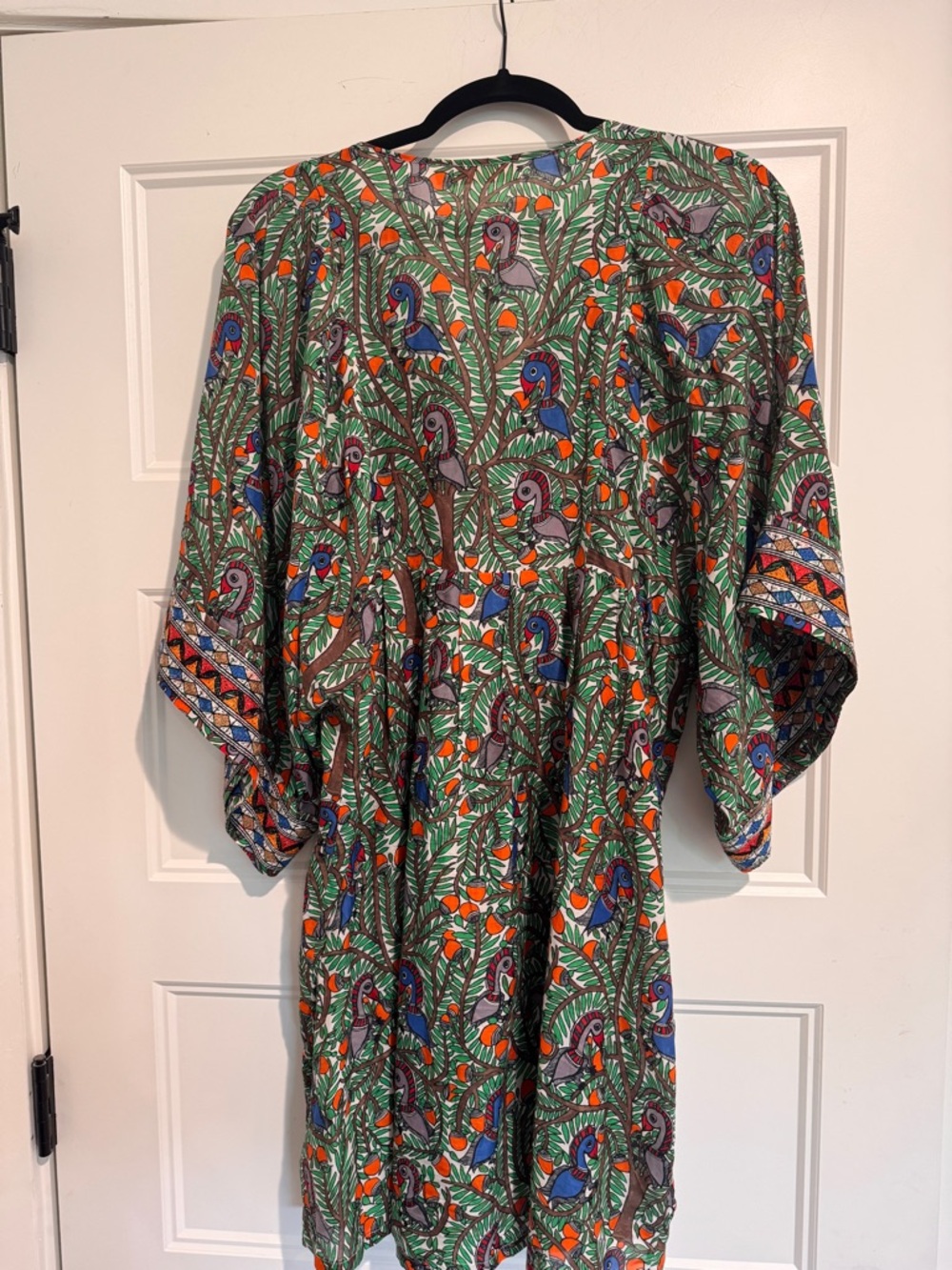 Tory Burch Green Cover Up Embroidered V-Neck Tunic Women XL EUC - Picture 6 of 9